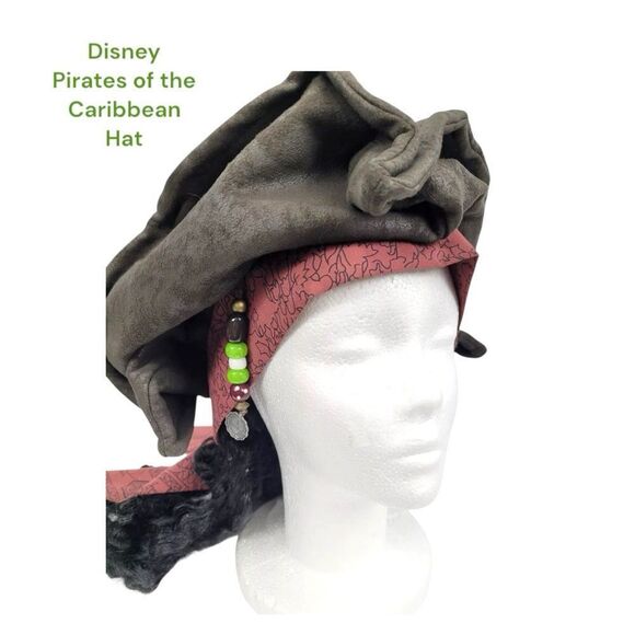Pirates of the Caribbean Disney Parks Exclusive Jack Sparrow Adult Cosplay Hat - Picture 1 of 11
